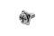 [E] น็อตยึดสายไฟ สแตนเลสชุบนิกเกิ้ล M3x6 mm พร้อมแหวนทรงสี่เหลี่ยม ขนาด 6x6 mm